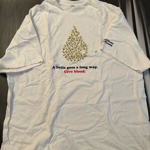White 'Give Blood' Graphic Tee